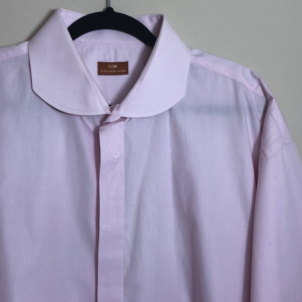 Steven Land Pink Dress Shirt Spread Collar Size 4X